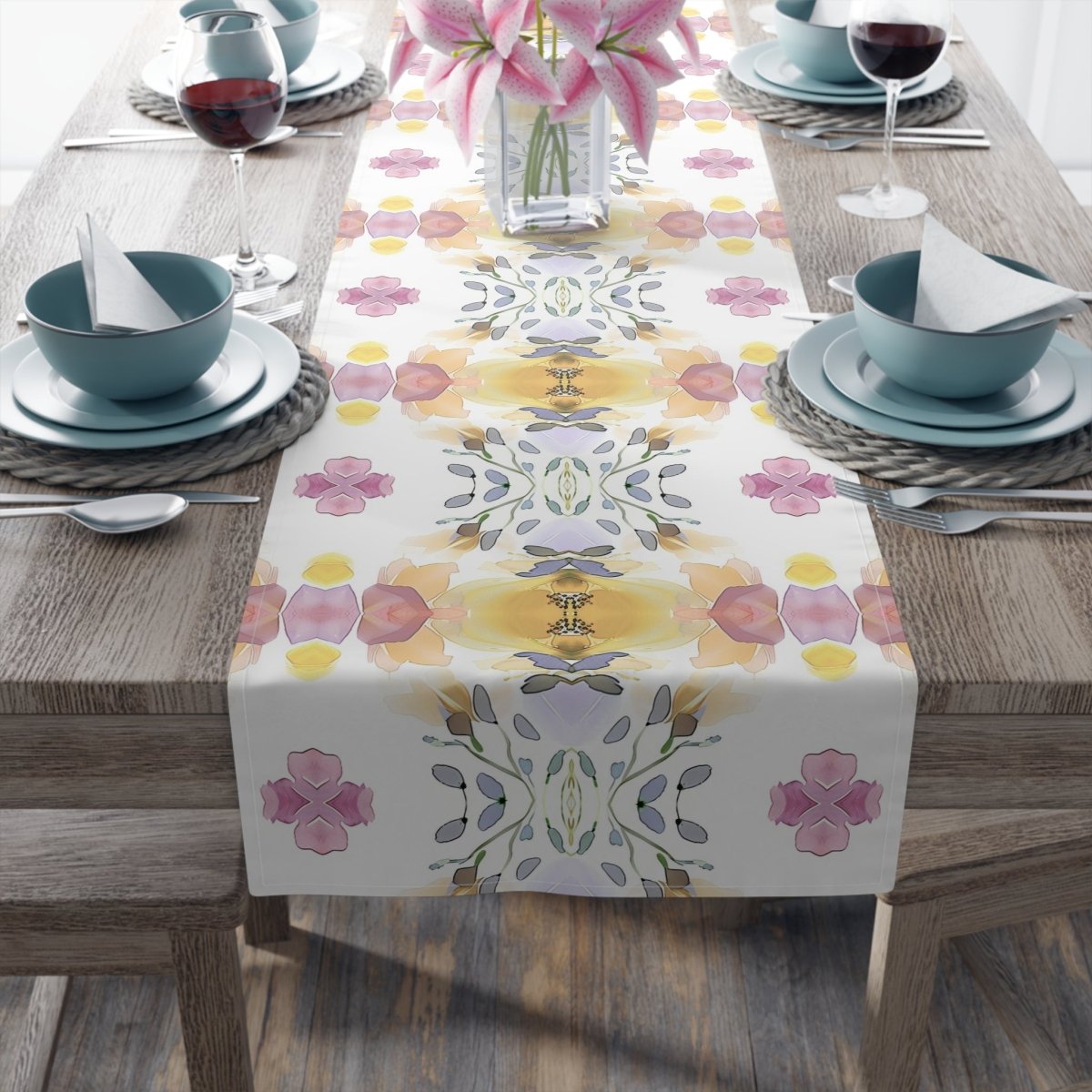 Blooming White | Table Runner - Table Runner - Piccolo Fiore Prints