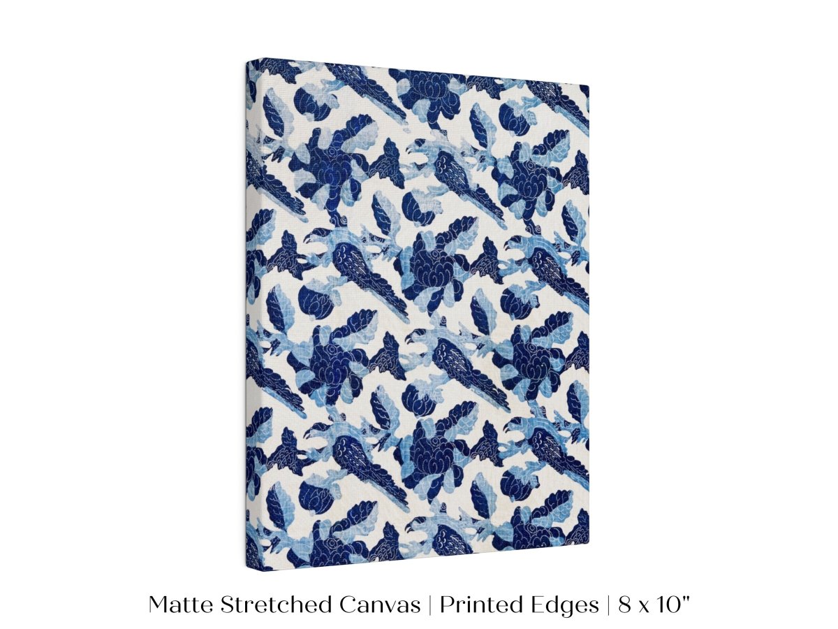Blue Bird and Flower Quilt Print | P157 - Single Art Prints - Piccolo Fiore Prints