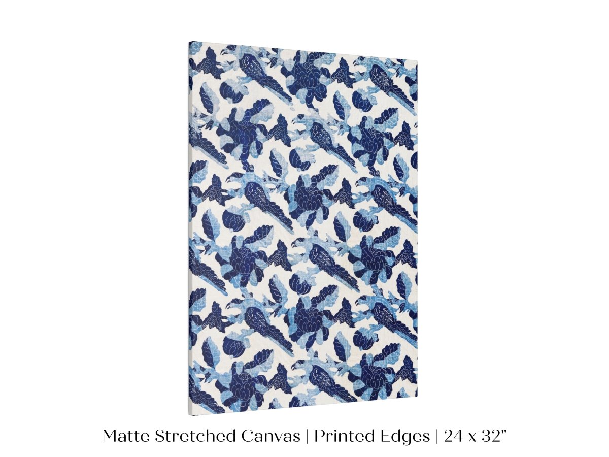 Blue Bird and Flower Quilt Print | P157 - Single Art Prints - Piccolo Fiore Prints