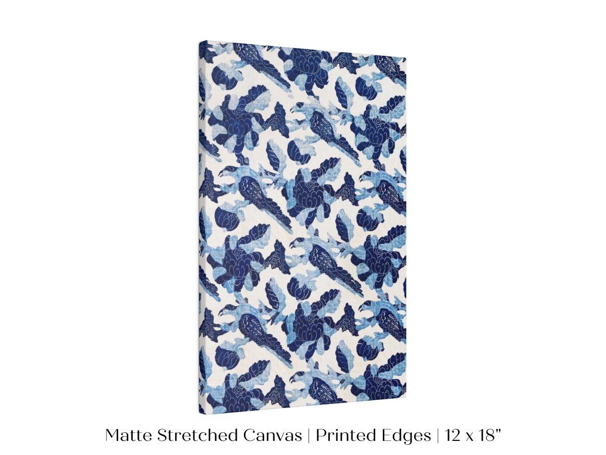 Blue Bird and Flower Quilt Print | P157 - Single Art Prints - Piccolo Fiore Prints