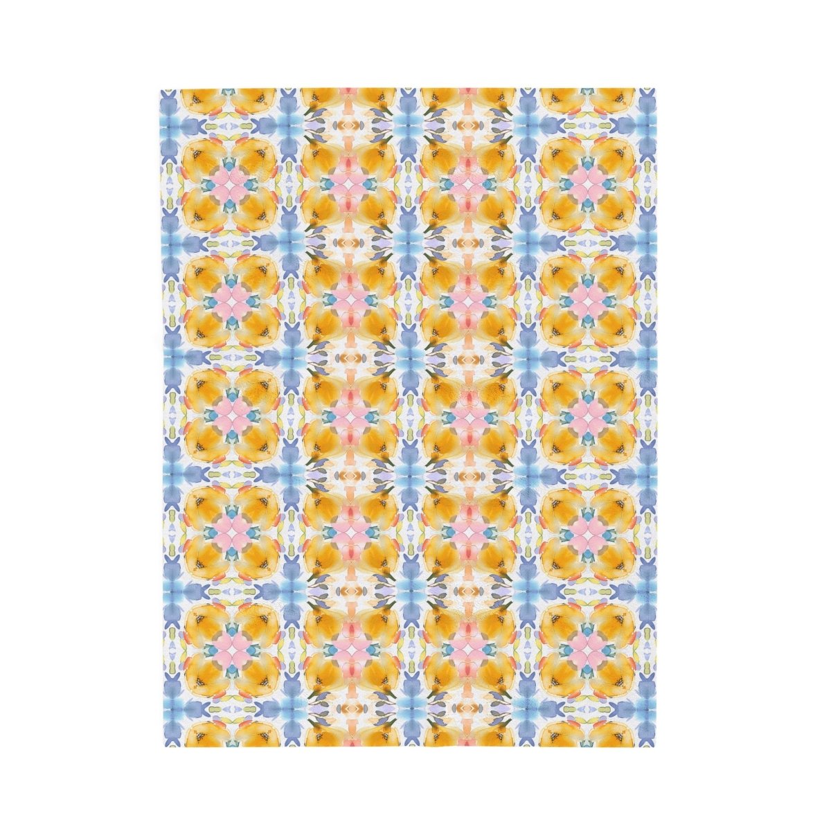 Bold Bloom Floral Cross | Minky Throw Blanket - Minky Throw Blanket - Piccolo Fiore Prints