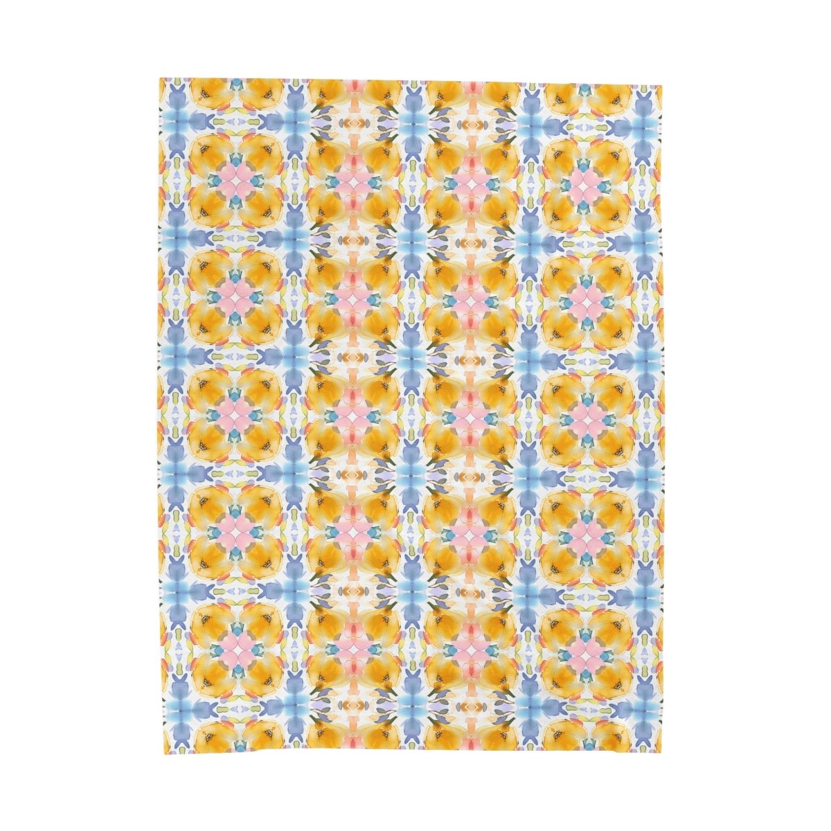 Bold Bloom Floral Cross | Minky Throw Blanket - Minky Throw Blanket - Piccolo Fiore Prints