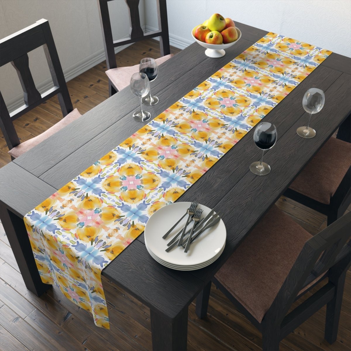 Bold Bloom Floral Cross | Table Runner - Table Runner - Piccolo Fiore Prints