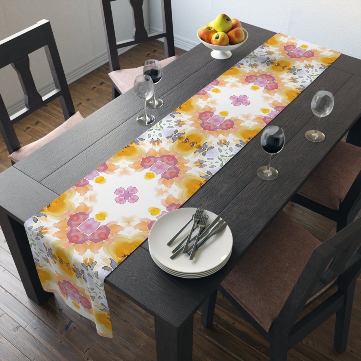 Bold Bloom Tile | Table Runner - Table Runner - Piccolo Fiore Prints