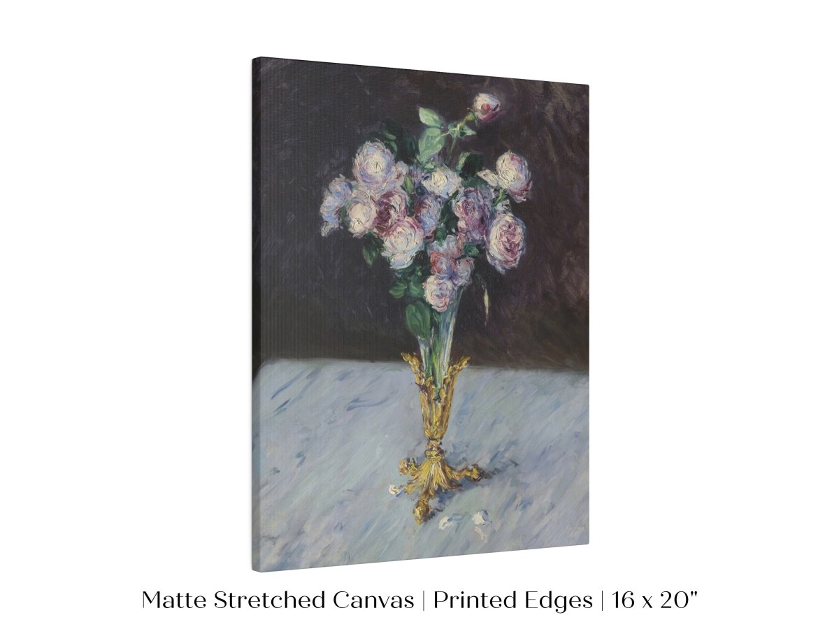 Bouquet of Roses in Crystal Vase | P559 - Single Art Prints - Piccolo Fiore Prints