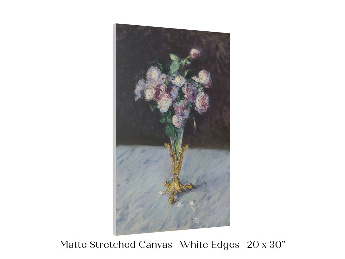 Bouquet of Roses in Crystal Vase | P559 - Single Art Prints - Piccolo Fiore Prints
