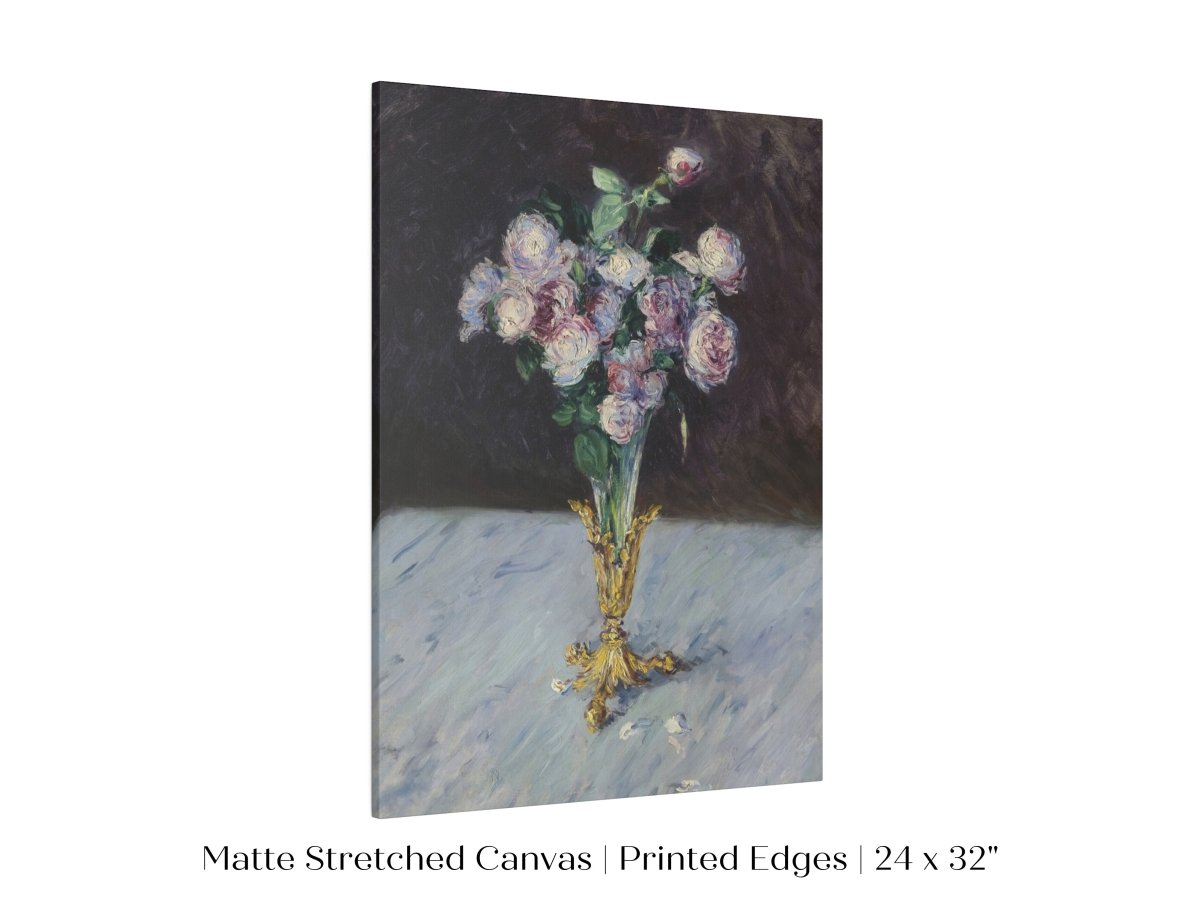 Bouquet of Roses in Crystal Vase | P559 - Single Art Prints - Piccolo Fiore Prints