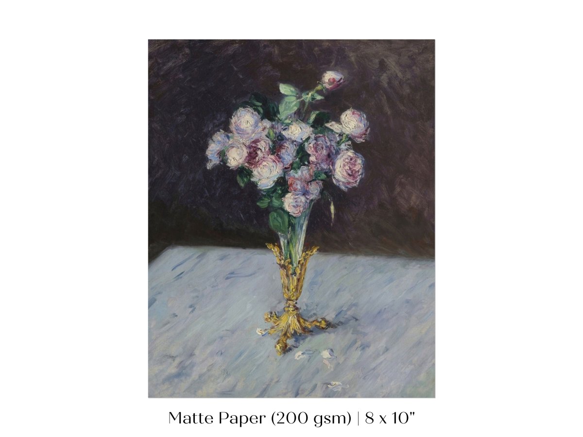 Bouquet of Roses in Crystal Vase | P559 - Single Art Prints - Piccolo Fiore Prints