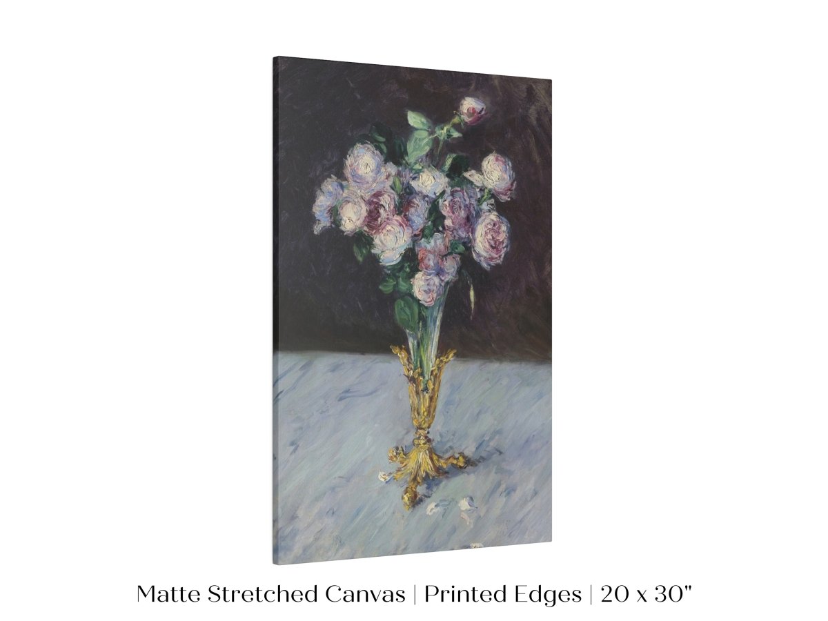 Bouquet of Roses in Crystal Vase | P559 - Single Art Prints - Piccolo Fiore Prints
