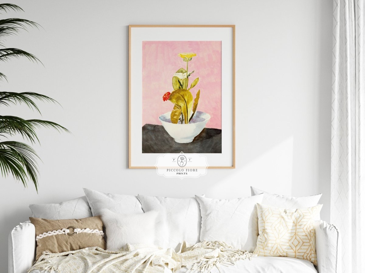 Bowl of Flowers | P133 - Single Art Prints - Piccolo Fiore Prints
