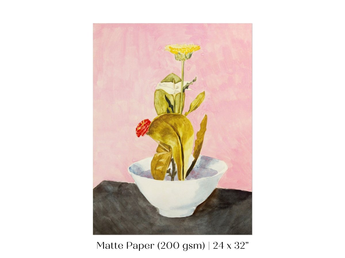 Bowl of Flowers | P133 - Single Art Prints - Piccolo Fiore Prints