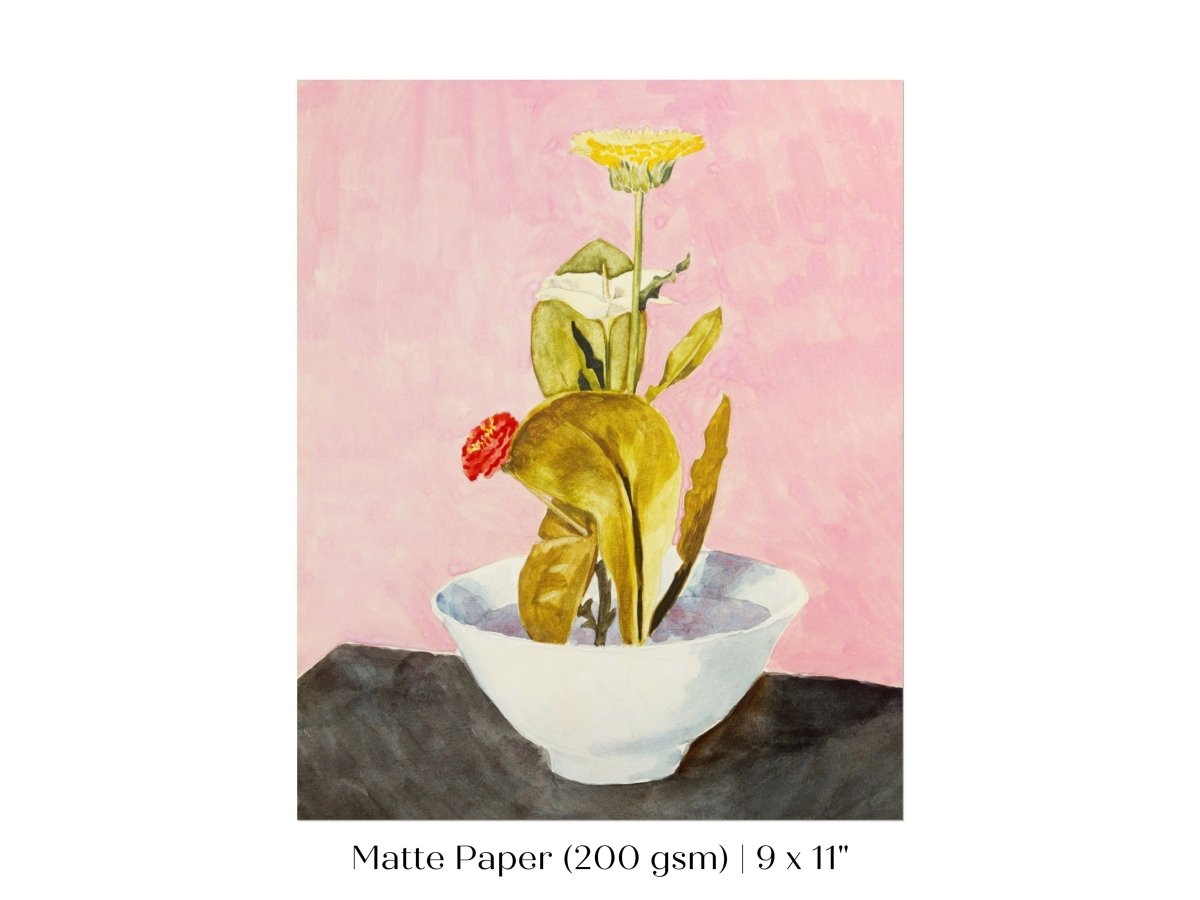 Bowl of Flowers | P133 - Single Art Prints - Piccolo Fiore Prints