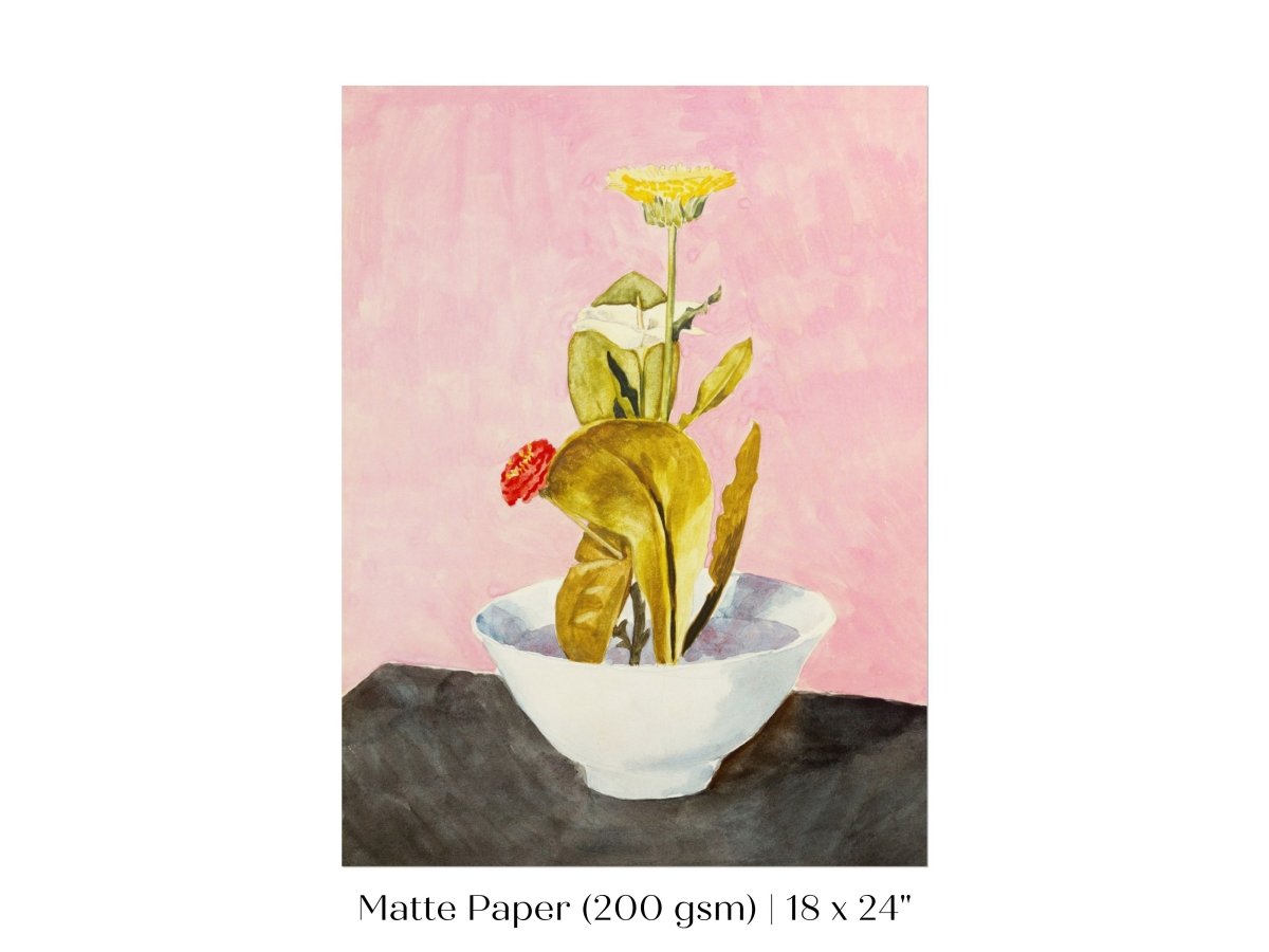 Bowl of Flowers | P133 - Single Art Prints - Piccolo Fiore Prints