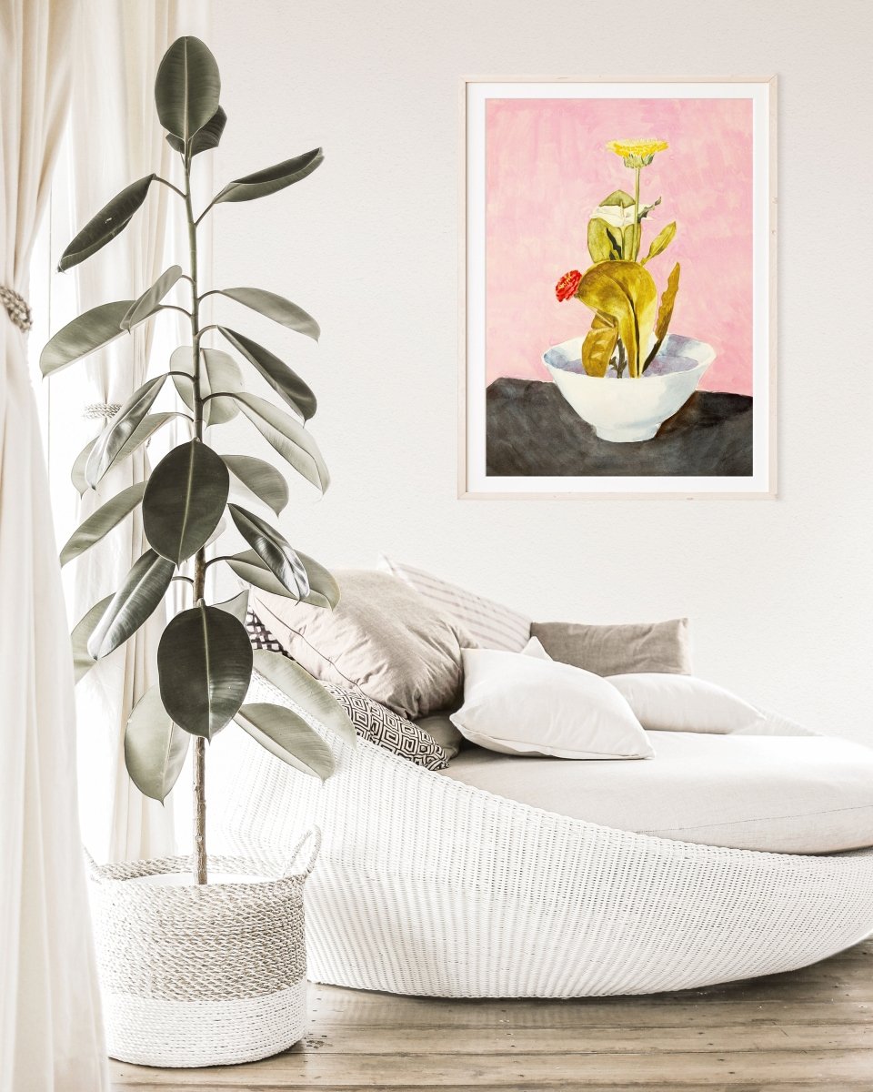 Bowl of Flowers | P133 - Single Art Prints - Piccolo Fiore Prints