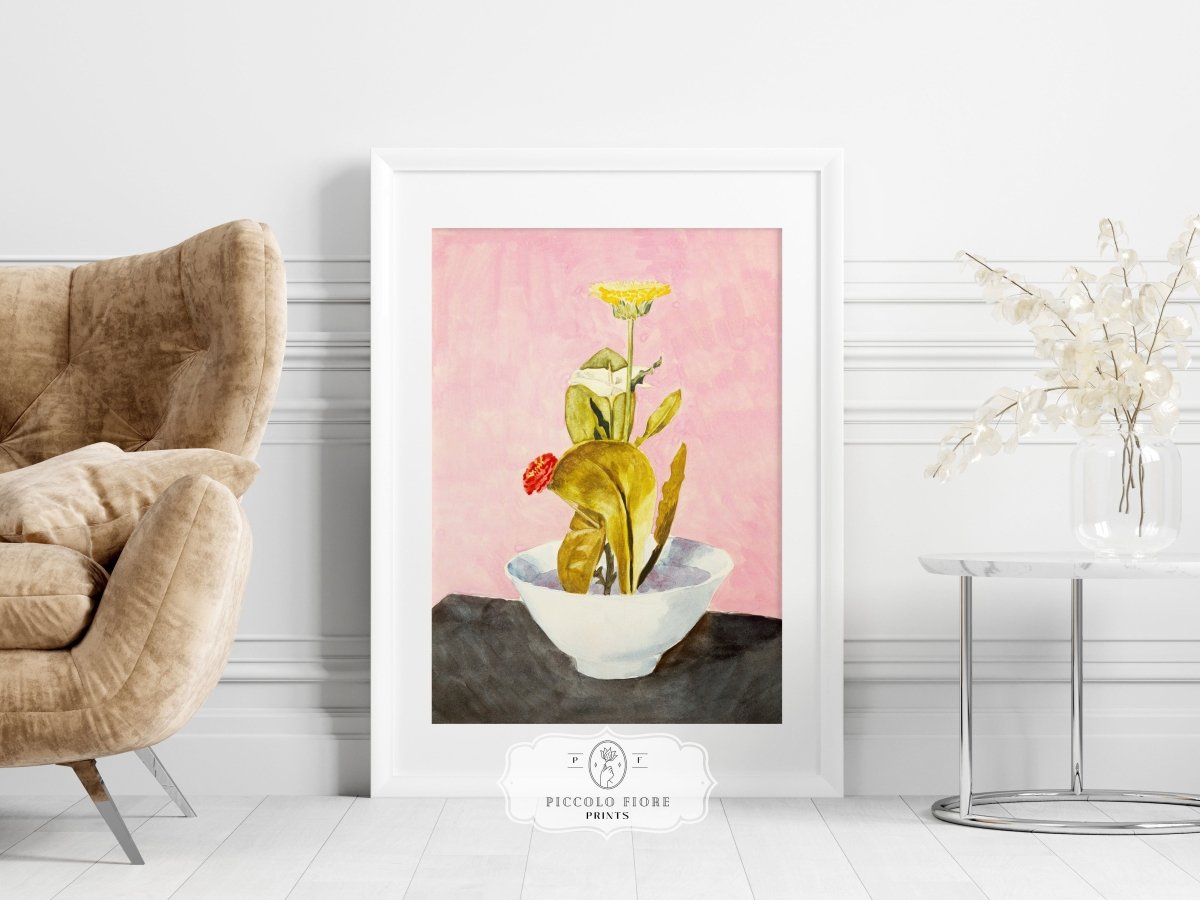 Bowl of Flowers | P133 - Single Art Prints - Piccolo Fiore Prints