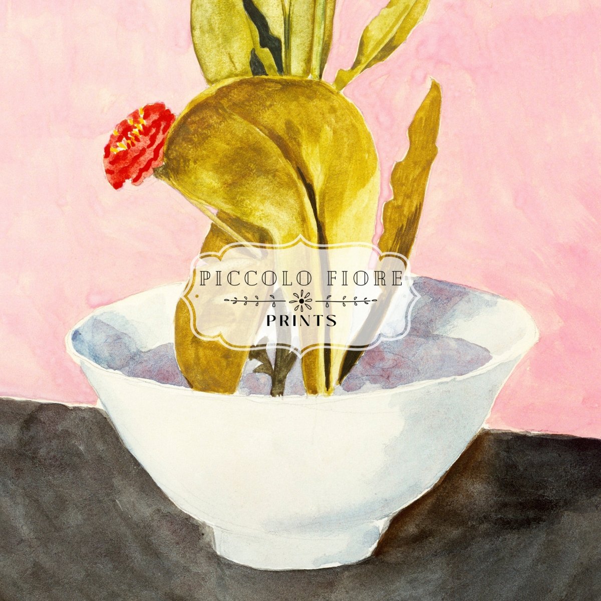 Bowl of Flowers | P133 - Single Art Prints - Piccolo Fiore Prints