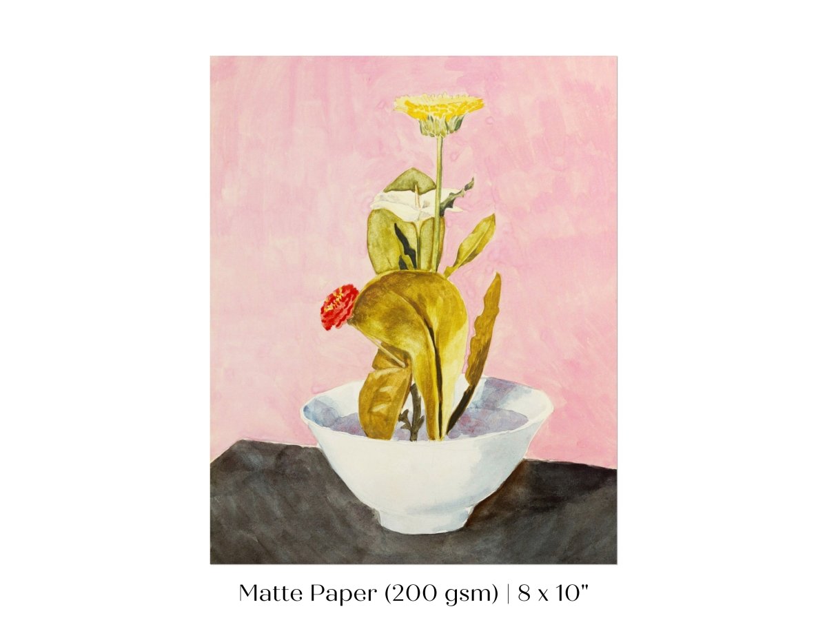Bowl of Flowers | P133 - Single Art Prints - Piccolo Fiore Prints