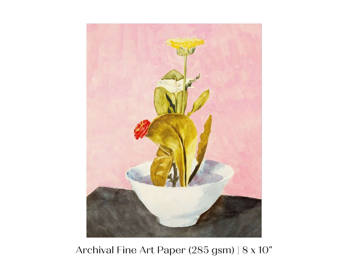 Bowl of Flowers | P133 - Single Art Prints - Piccolo Fiore Prints