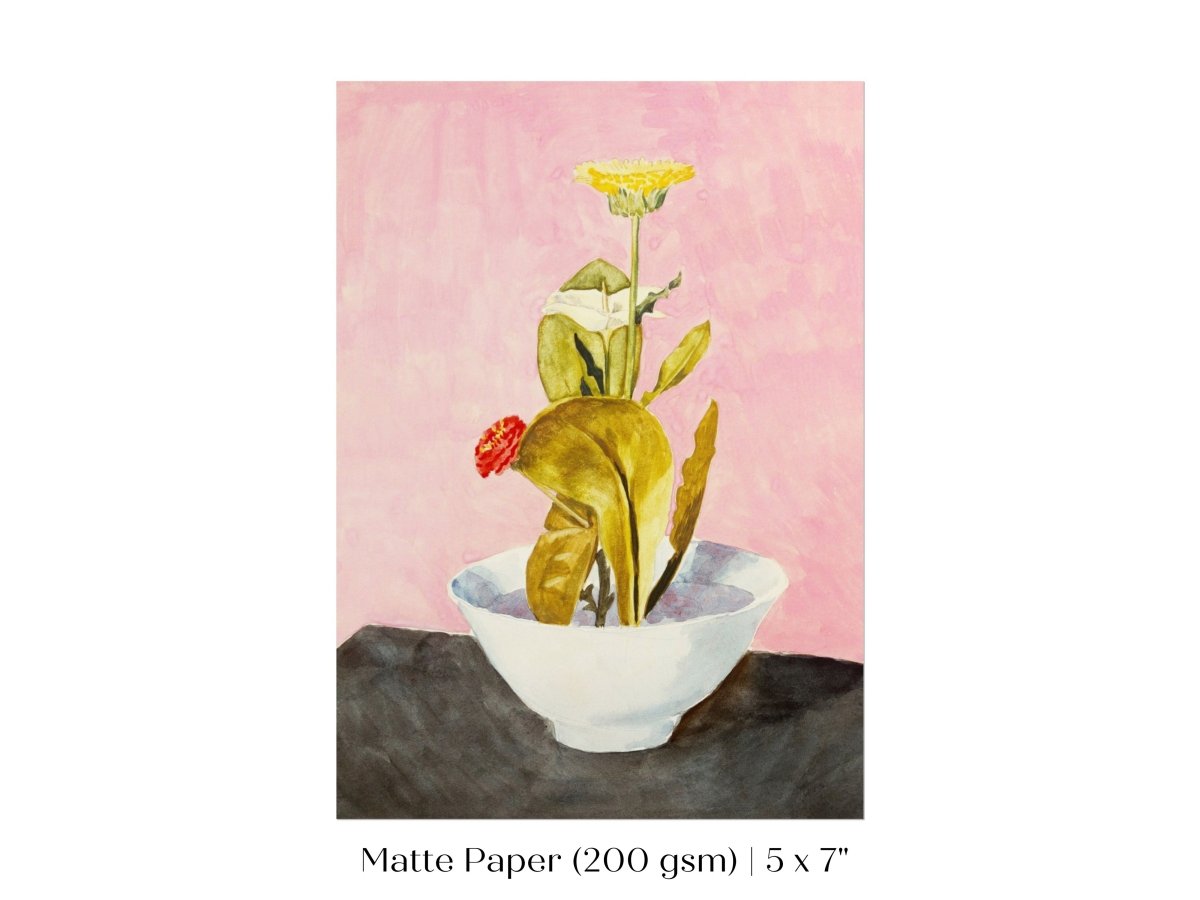 Bowl of Flowers | P133 - Single Art Prints - Piccolo Fiore Prints