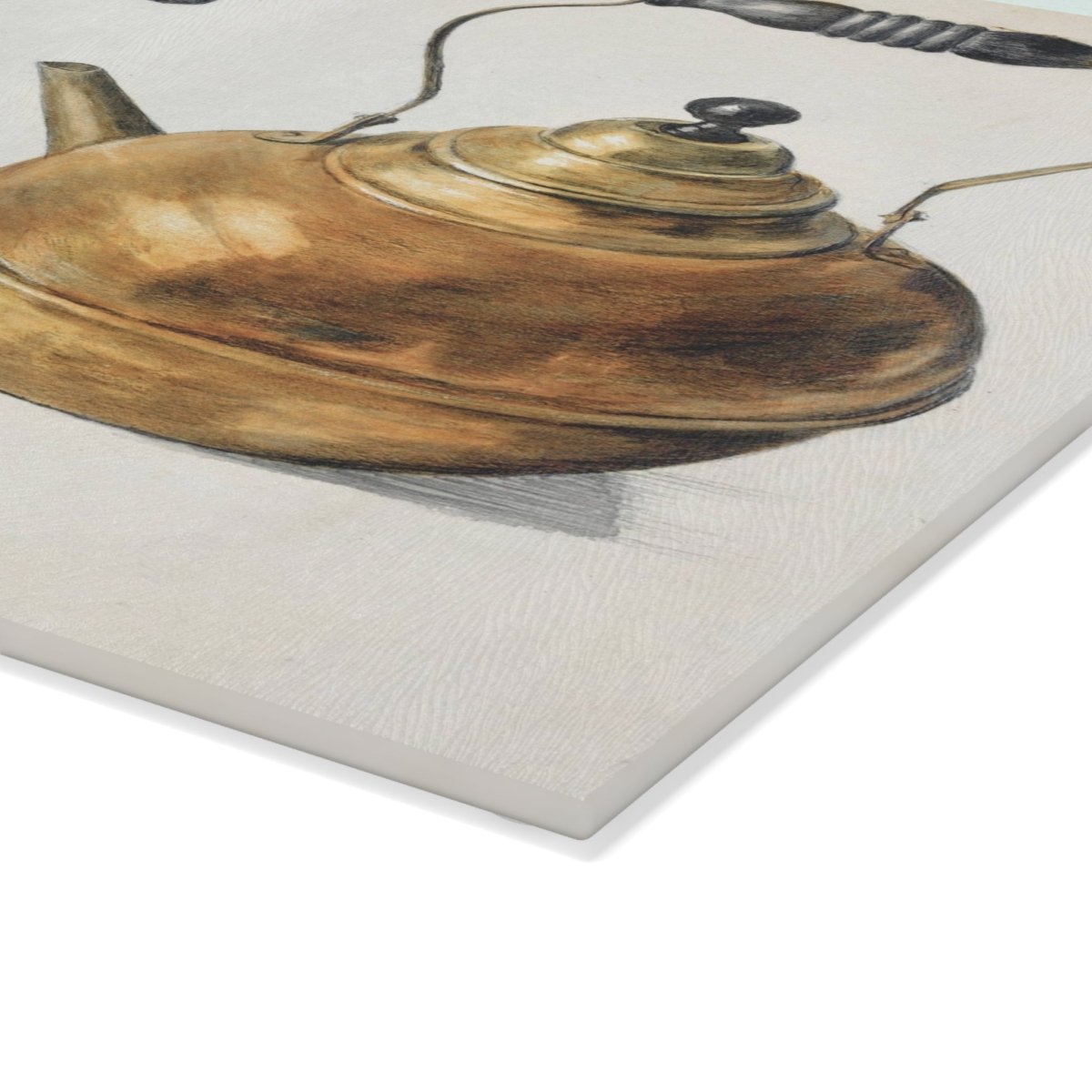 Burner and Kettle | Glass Chopping Board - Glass Chopping Board - Piccolo Fiore Prints