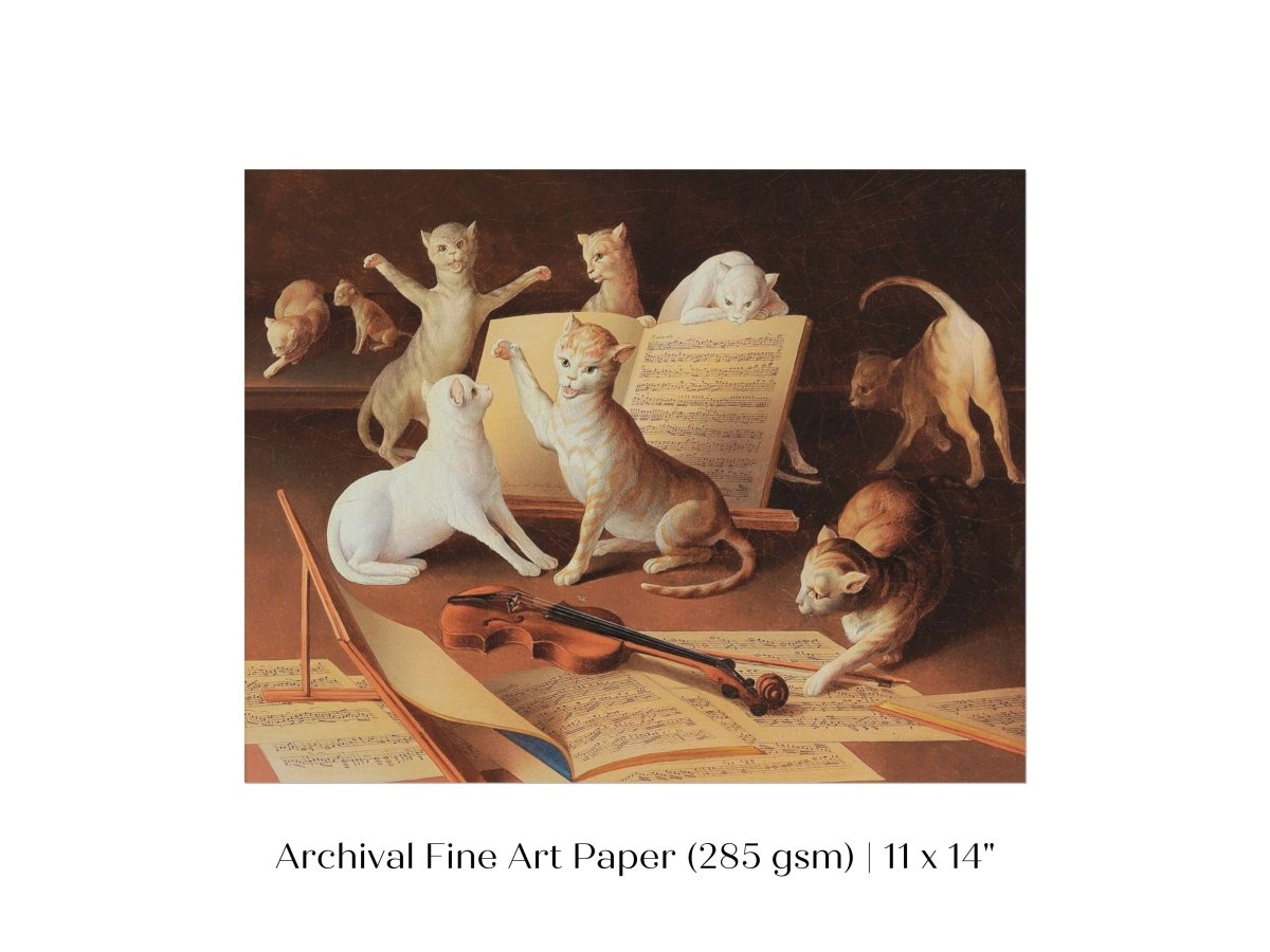 Cat Concert | P481 - Single Art Prints - Piccolo Fiore Prints