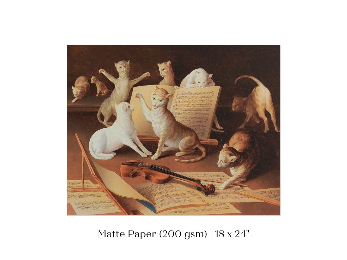 Cat Concert | P481 - Single Art Prints - Piccolo Fiore Prints