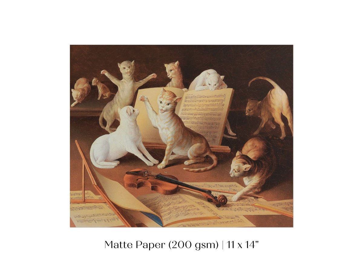 Cat Concert | P481 - Single Art Prints - Piccolo Fiore Prints