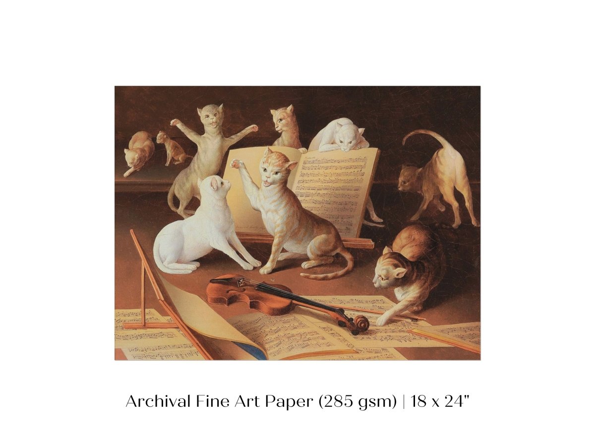 Cat Concert | P481 - Single Art Prints - Piccolo Fiore Prints