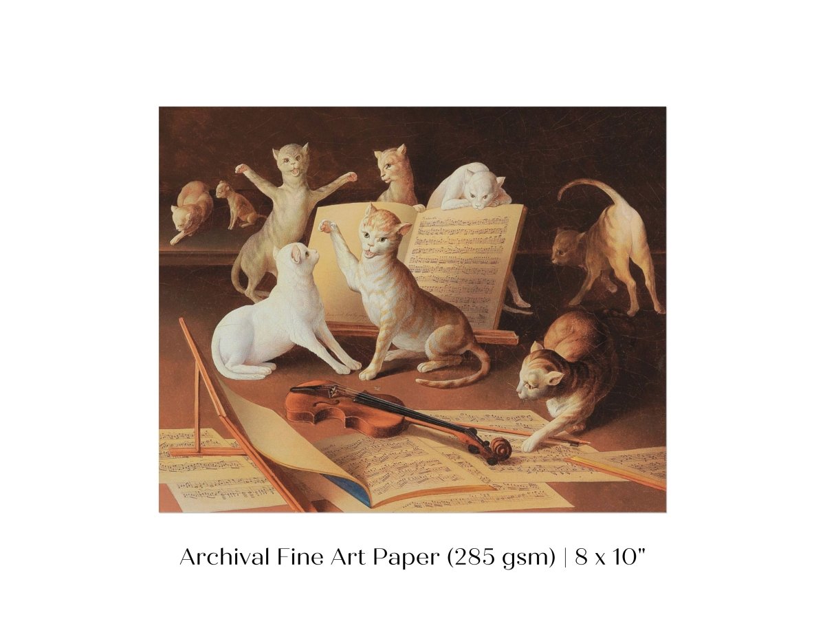 Cat Concert | P481 - Single Art Prints - Piccolo Fiore Prints