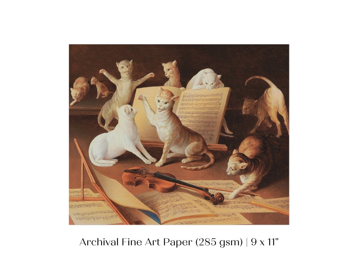 Cat Concert | P481 - Single Art Prints - Piccolo Fiore Prints