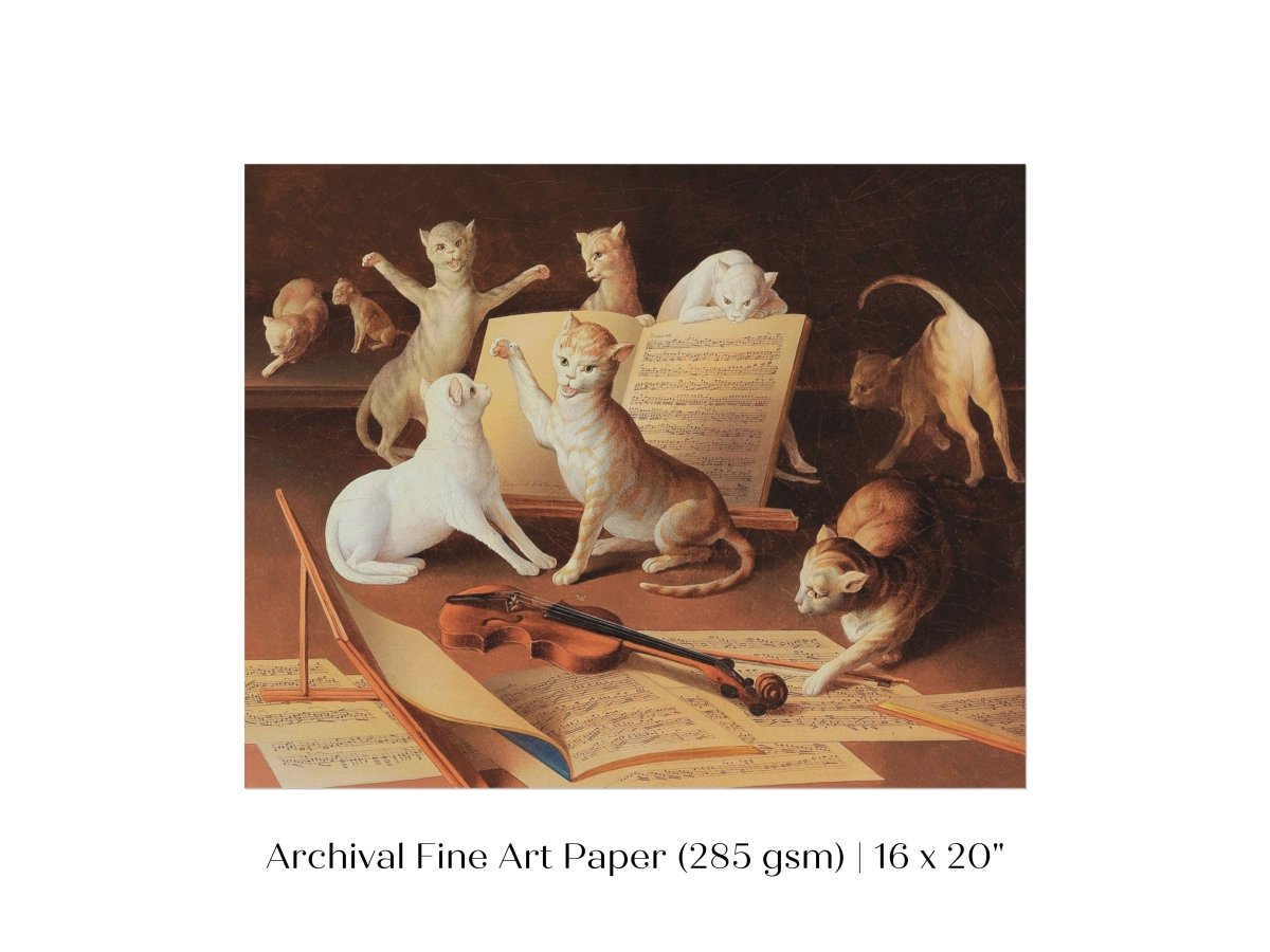 Cat Concert | P481 - Single Art Prints - Piccolo Fiore Prints