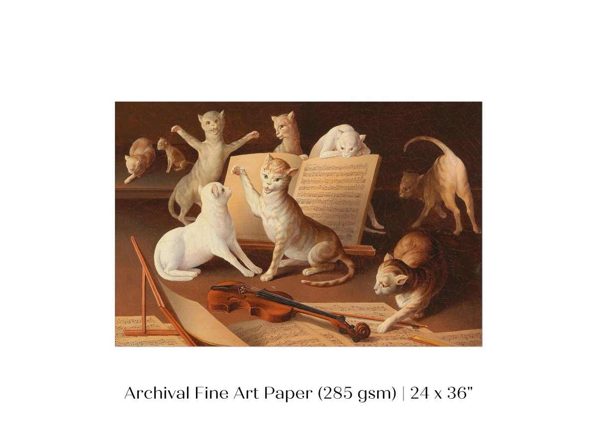 Cat Concert | P481 - Single Art Prints - Piccolo Fiore Prints