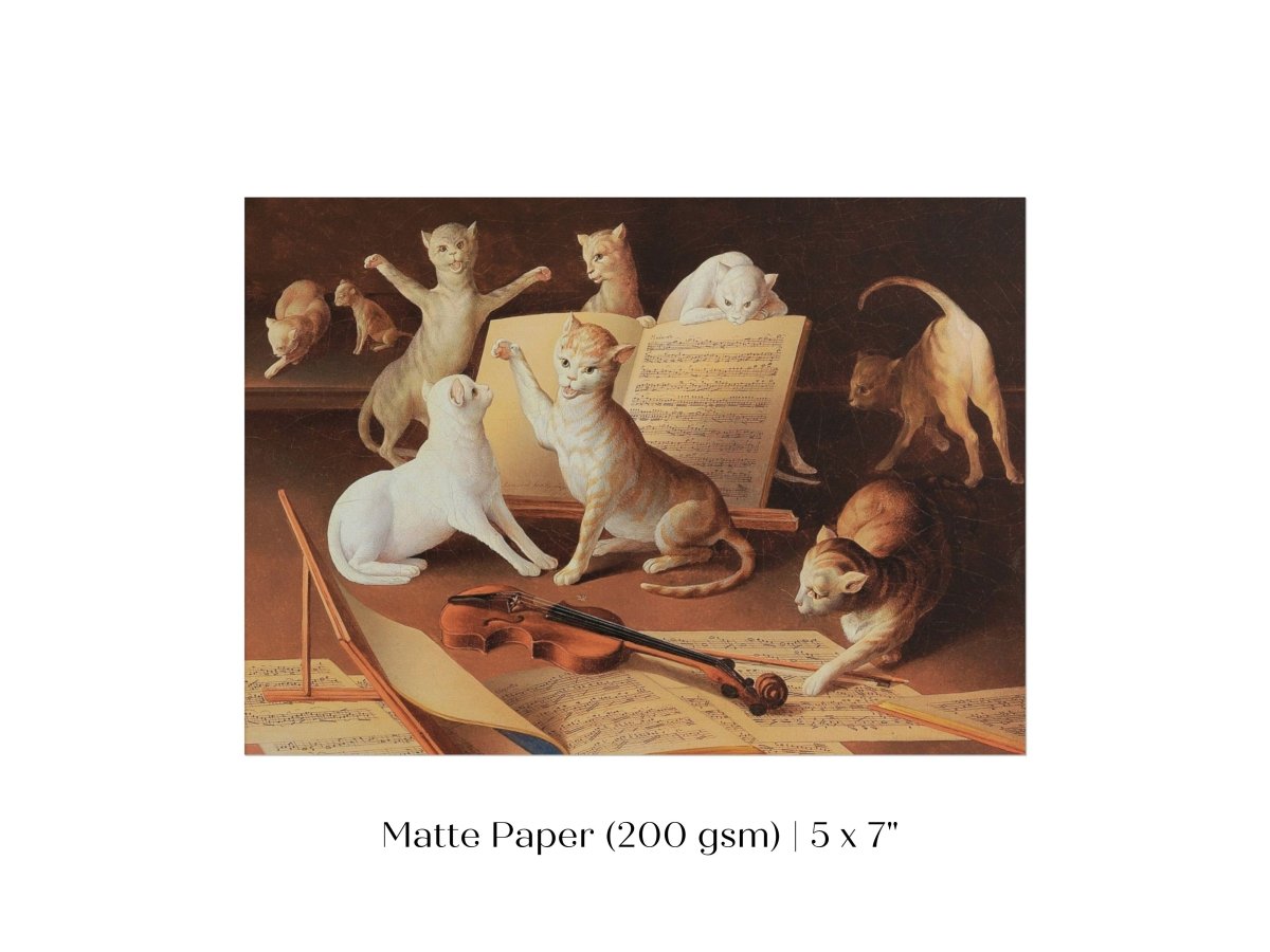 Cat Concert | P481 - Single Art Prints - Piccolo Fiore Prints