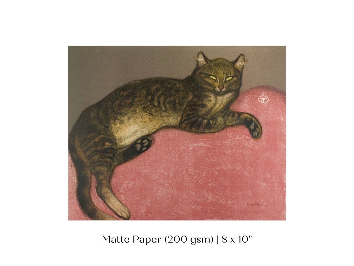 Cat on a Cushion | P330 - Single Art Prints - Piccolo Fiore Prints