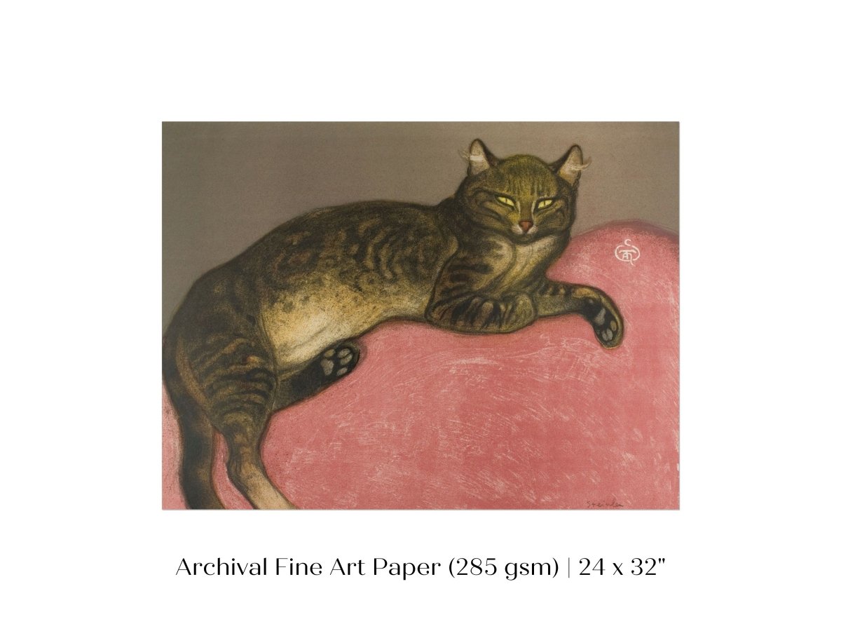 Cat on a Cushion | P330 - Single Art Prints - Piccolo Fiore Prints