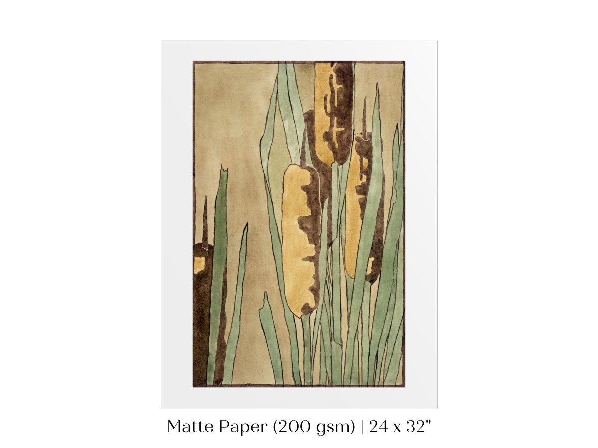 Cattails | P190 - Single Art Prints - Piccolo Fiore Prints