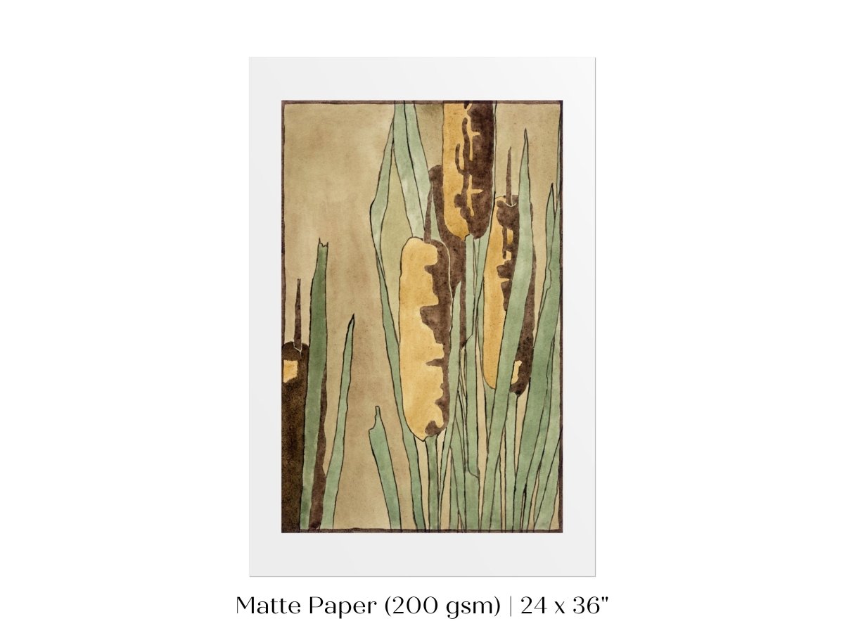 Cattails | P190 - Single Art Prints - Piccolo Fiore Prints