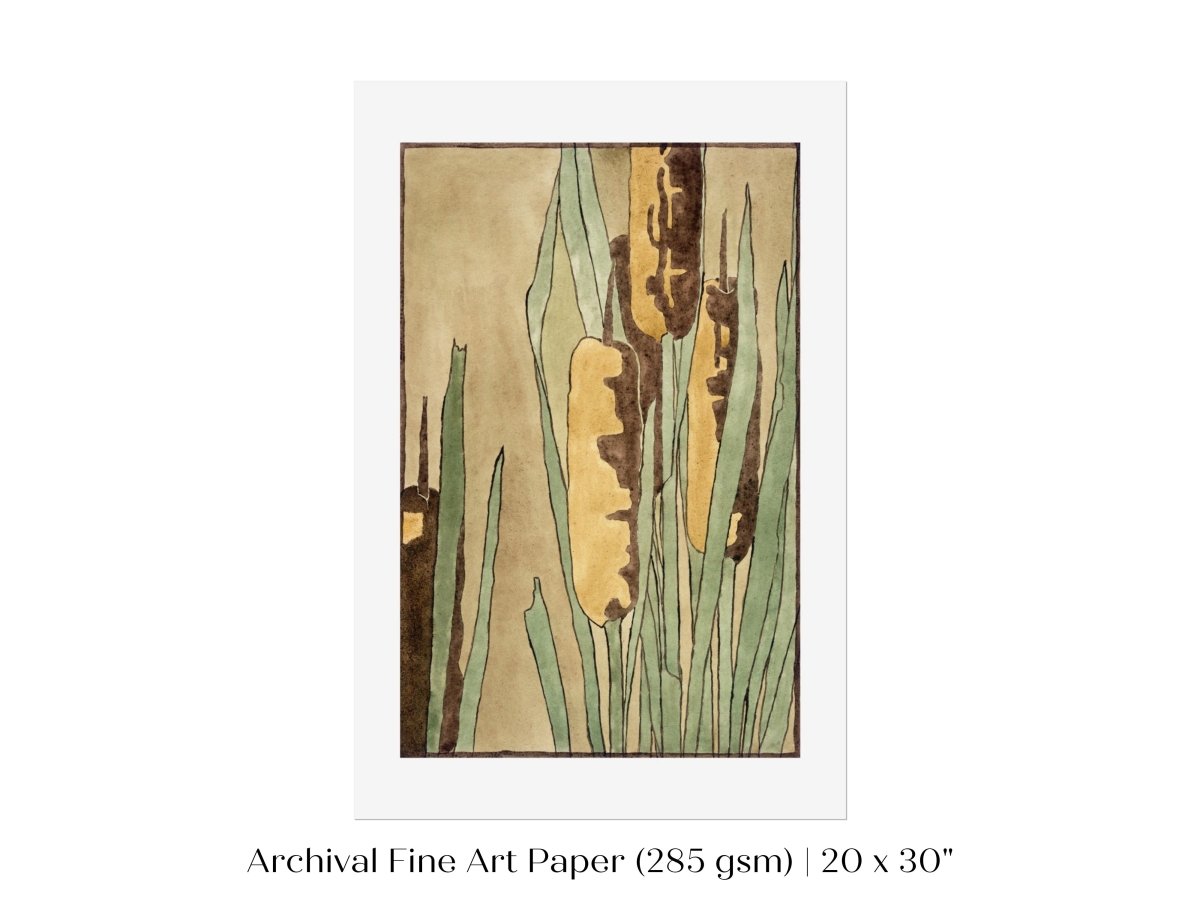 Cattails | P190 - Single Art Prints - Piccolo Fiore Prints
