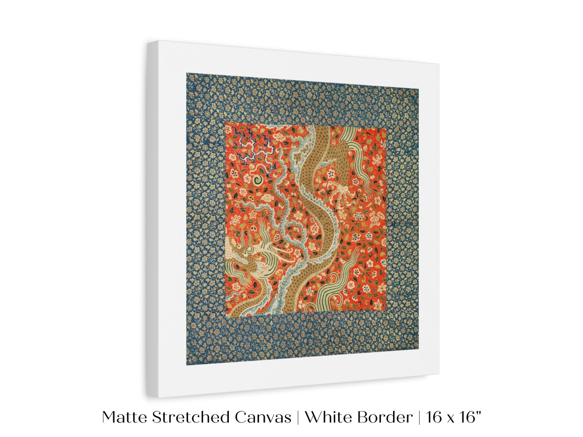 Chinese Dragon | Textile Art Print | P303 - Single Square Art Prints - Piccolo Fiore Prints