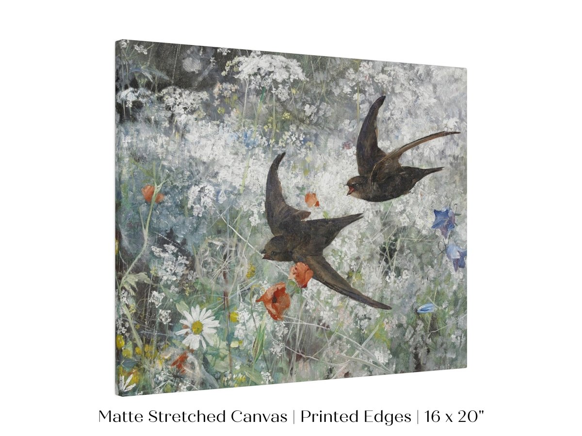 Common Swifts and Wildflowers | P442 - Single Art Prints - Piccolo Fiore Prints