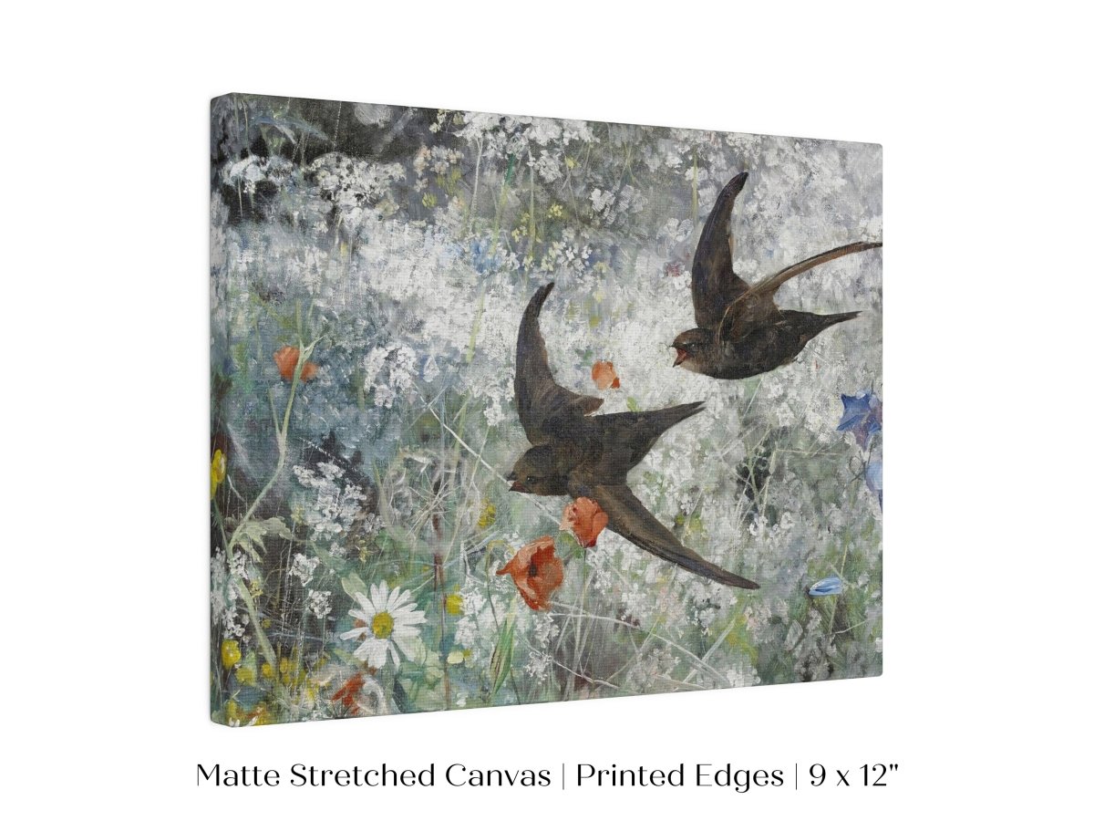 Common Swifts and Wildflowers | P442 - Single Art Prints - Piccolo Fiore Prints