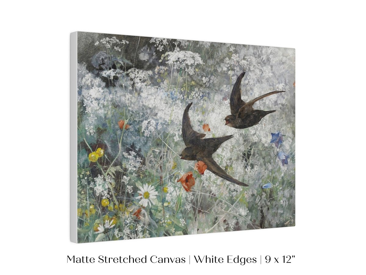 Common Swifts and Wildflowers | P442 - Single Art Prints - Piccolo Fiore Prints