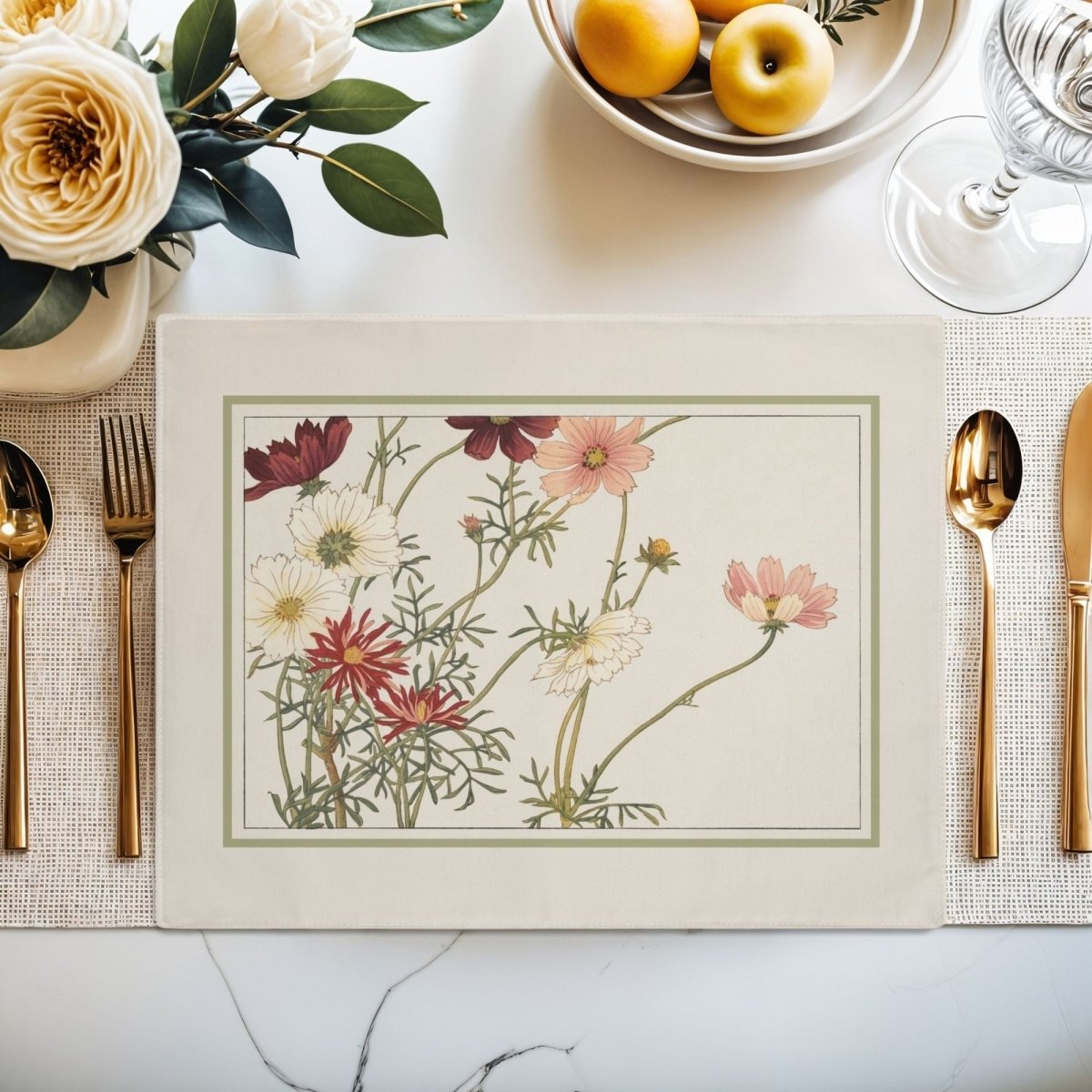 Cosmos | Placemat - Cotton Twill Placemat - Piccolo Fiore Prints