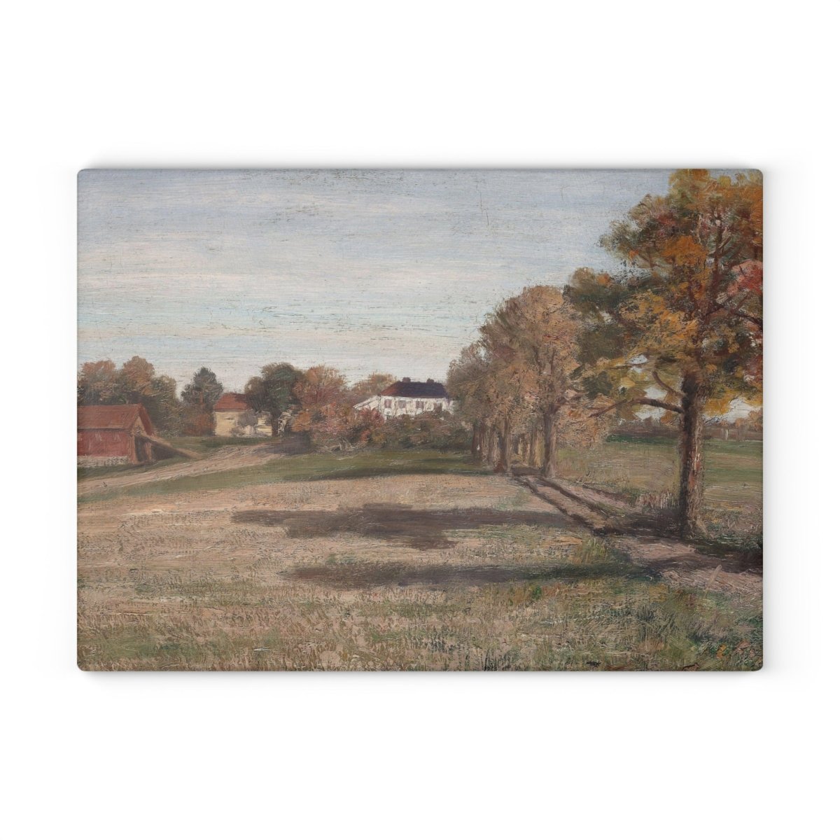 Country Manor House | Glass Chopping Board - Glass Chopping Board - Piccolo Fiore Prints