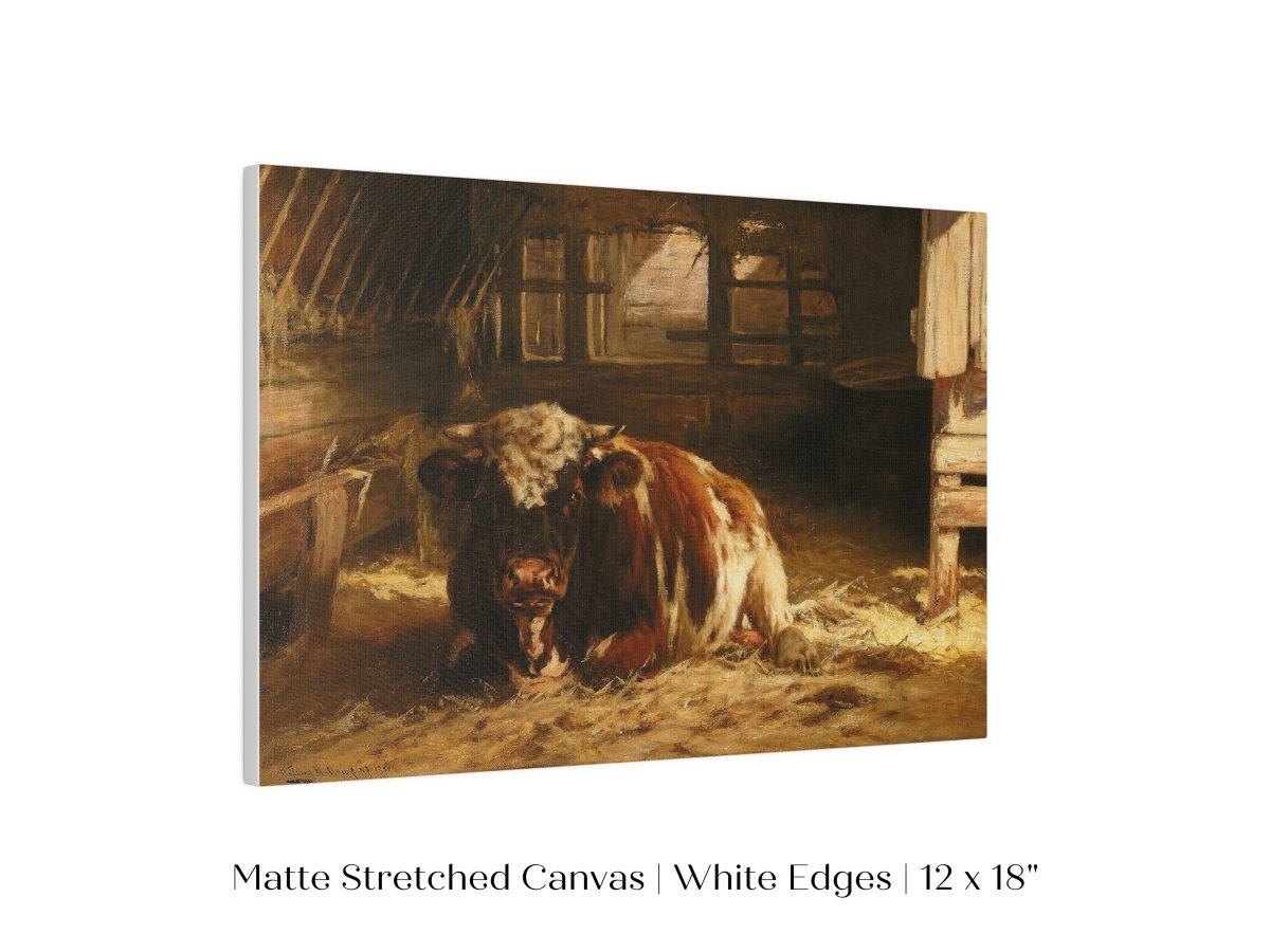 Cow in a Barn | P252 - Single Art Prints - Piccolo Fiore Prints