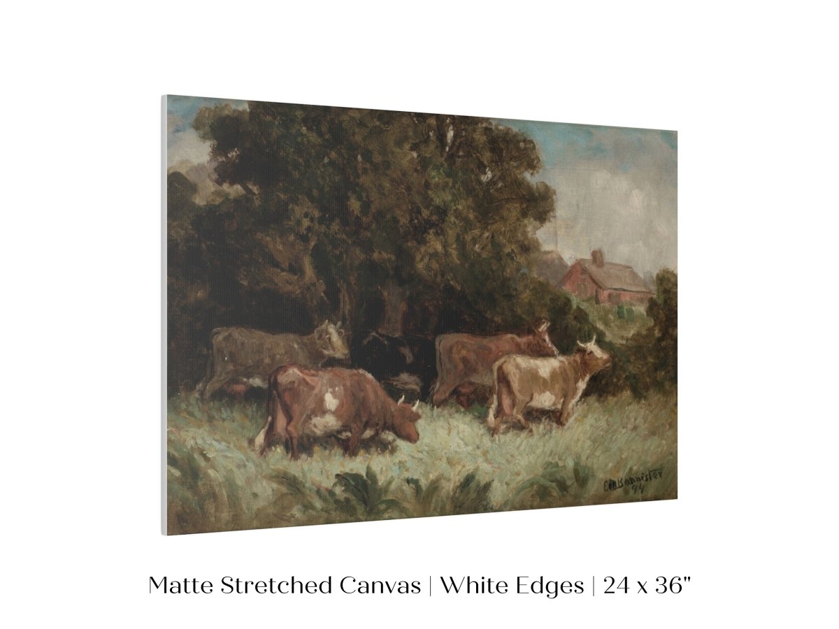 Cows Grazing | P369 - Single Art Prints - Piccolo Fiore Prints