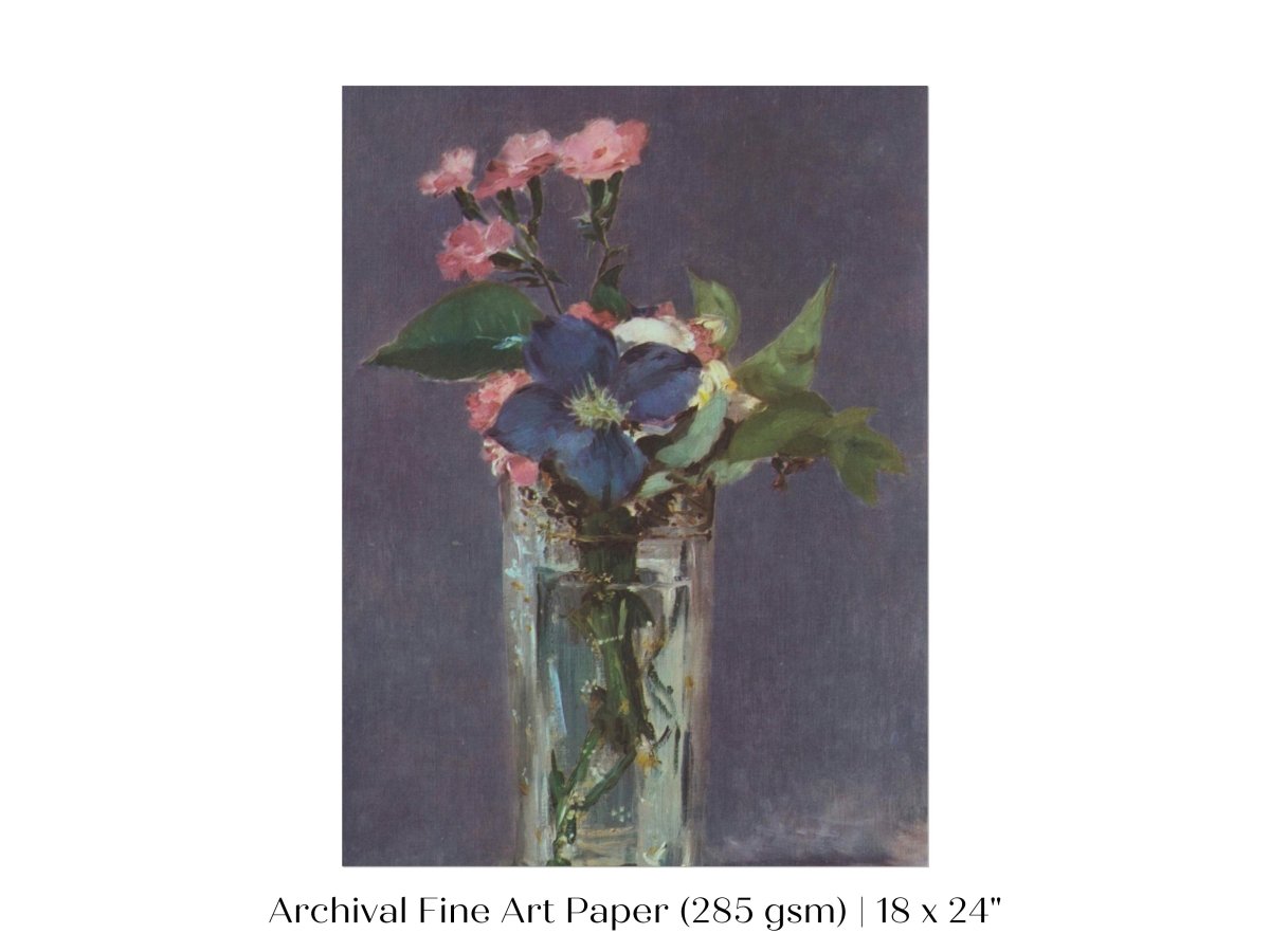Crystal Vase of Flowers | P473 - Single Art Prints - Piccolo Fiore Prints