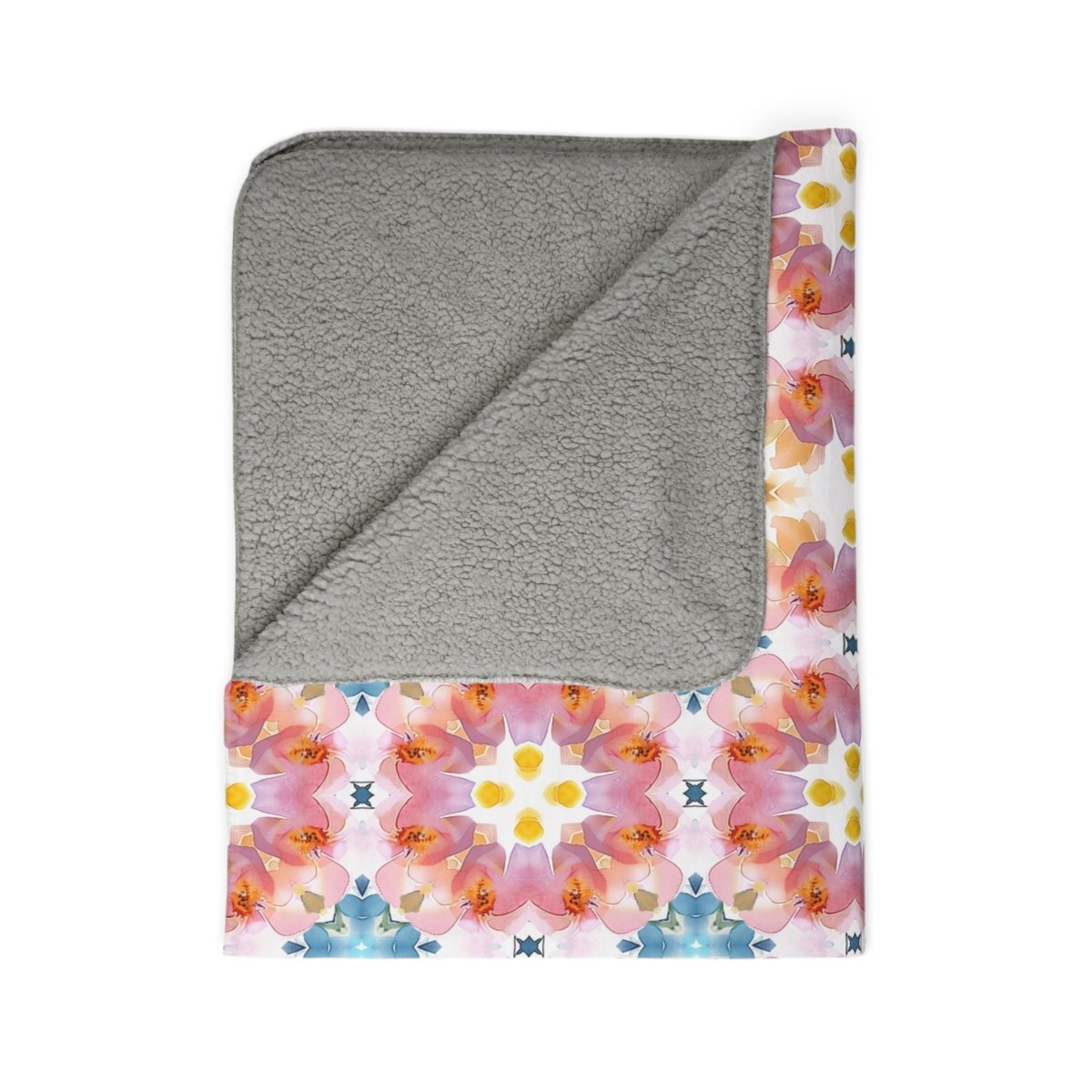 Daisy Bloom | Fleece Sherpa Blanket - Sherpa Fleece Blanket - Piccolo Fiore Prints