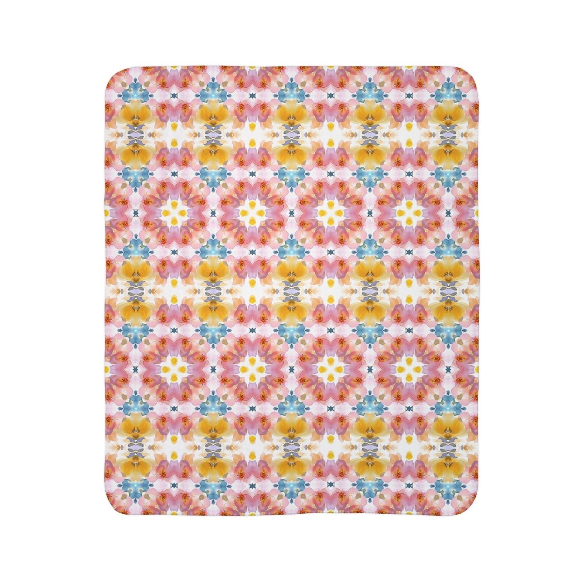 Daisy Bloom | Fleece Sherpa Blanket - Sherpa Fleece Blanket - Piccolo Fiore Prints