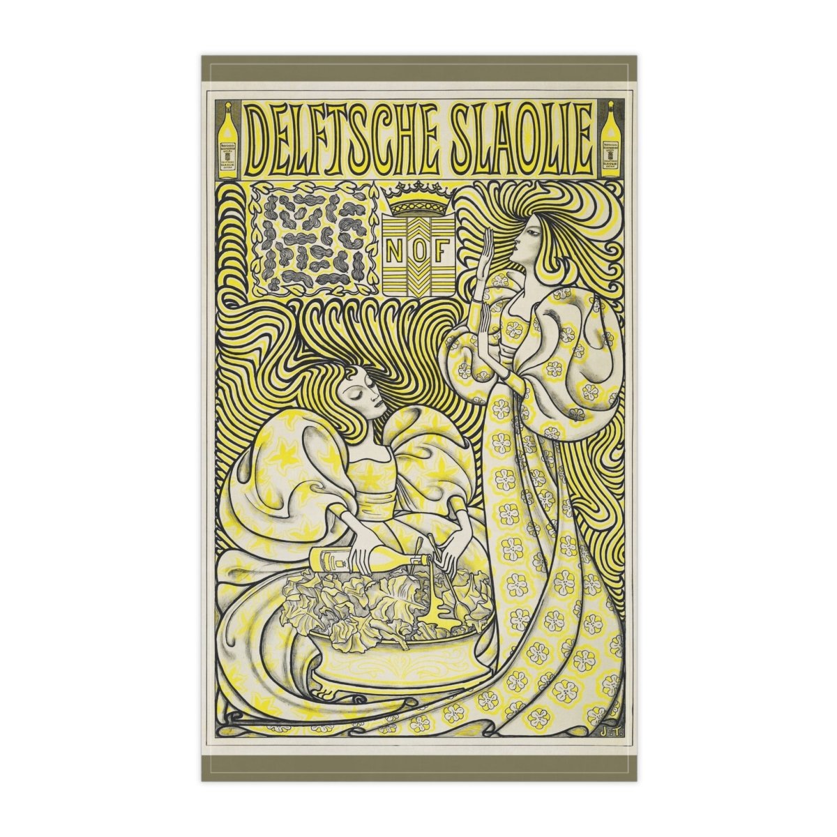 Delft Salad Oil | Tea Towel - Tea Towel - Piccolo Fiore Prints